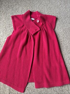 august silk Hot Pink Textured Knit Button-Shoulder Sweater